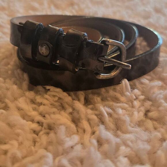J Crew Skinny Belt Leather Animal Print S - Picture 1 of 8